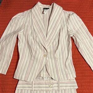 Paper Doll Pink and White Striped Blazer